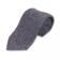 (product) Grey with Blue Medallion Silk Necktie, Rolled view
