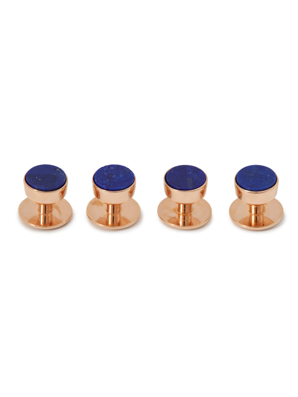 (product) Lapis Lazuli Tuxedo Studs (Rose Gold)