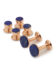 (product) Lapis Lazuli Stud and Cufflink Set (Rose Gold)