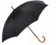 (product) Black Patterned Umbrella with Chestnut Handle, Open view