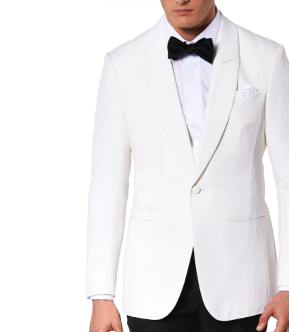 (product) Ivory Barathea Classic Bespoke Dinner Jacket - custom suits nyc bespoke tailor midtown, noho