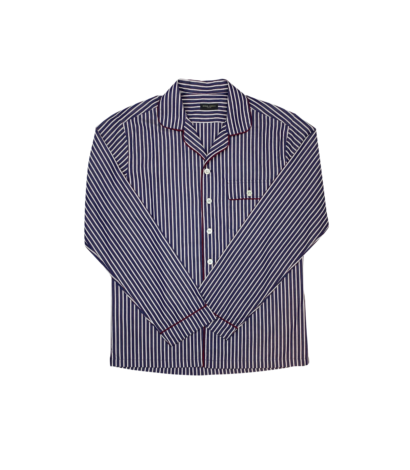 Michael Andrews Red and Dark Blue Stripe Pajama Shirt