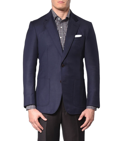 Navy Plain Weave Classic Bespoke Sport Coat