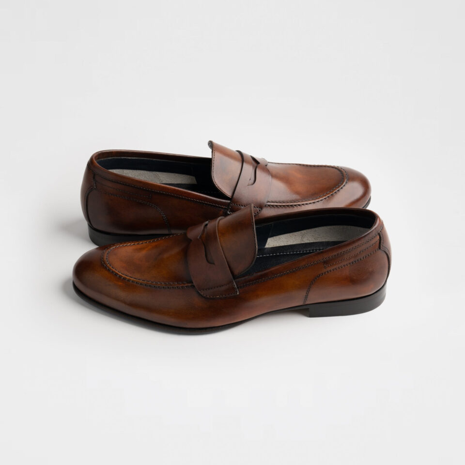 (product) Agata Terra  Italian Loafer, Side view
