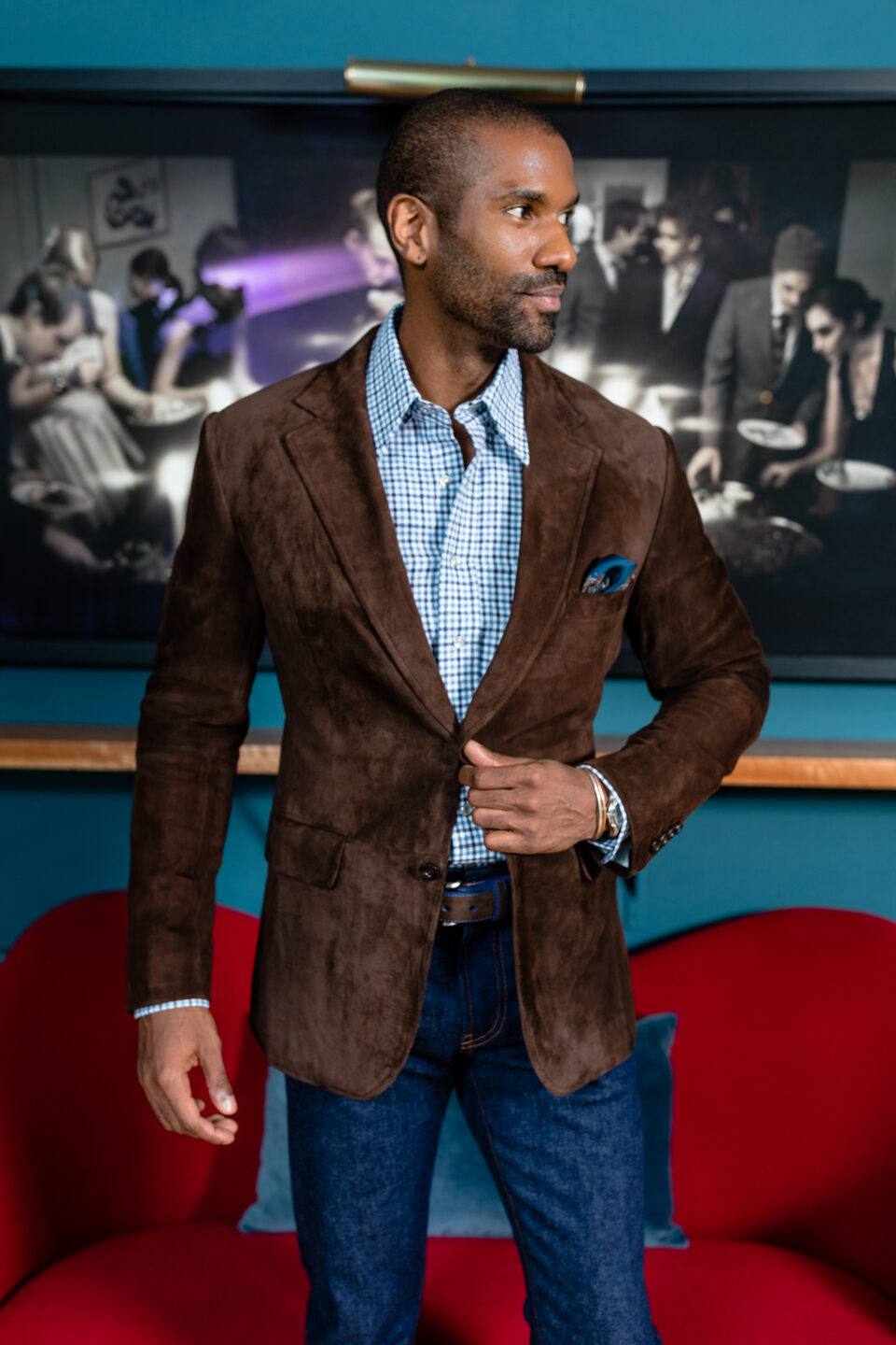 Michael Andrews Bespoke | Dark Brown Lamb Suede Sport Coat