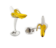 (product) The Reed Cufflinks, whimsical peeled banana design