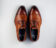 (product) Bergamo Oxford in Burnished Marmo Brown, Top view of the pair