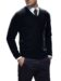 (product) Black Cashmere V-Neck Sweater