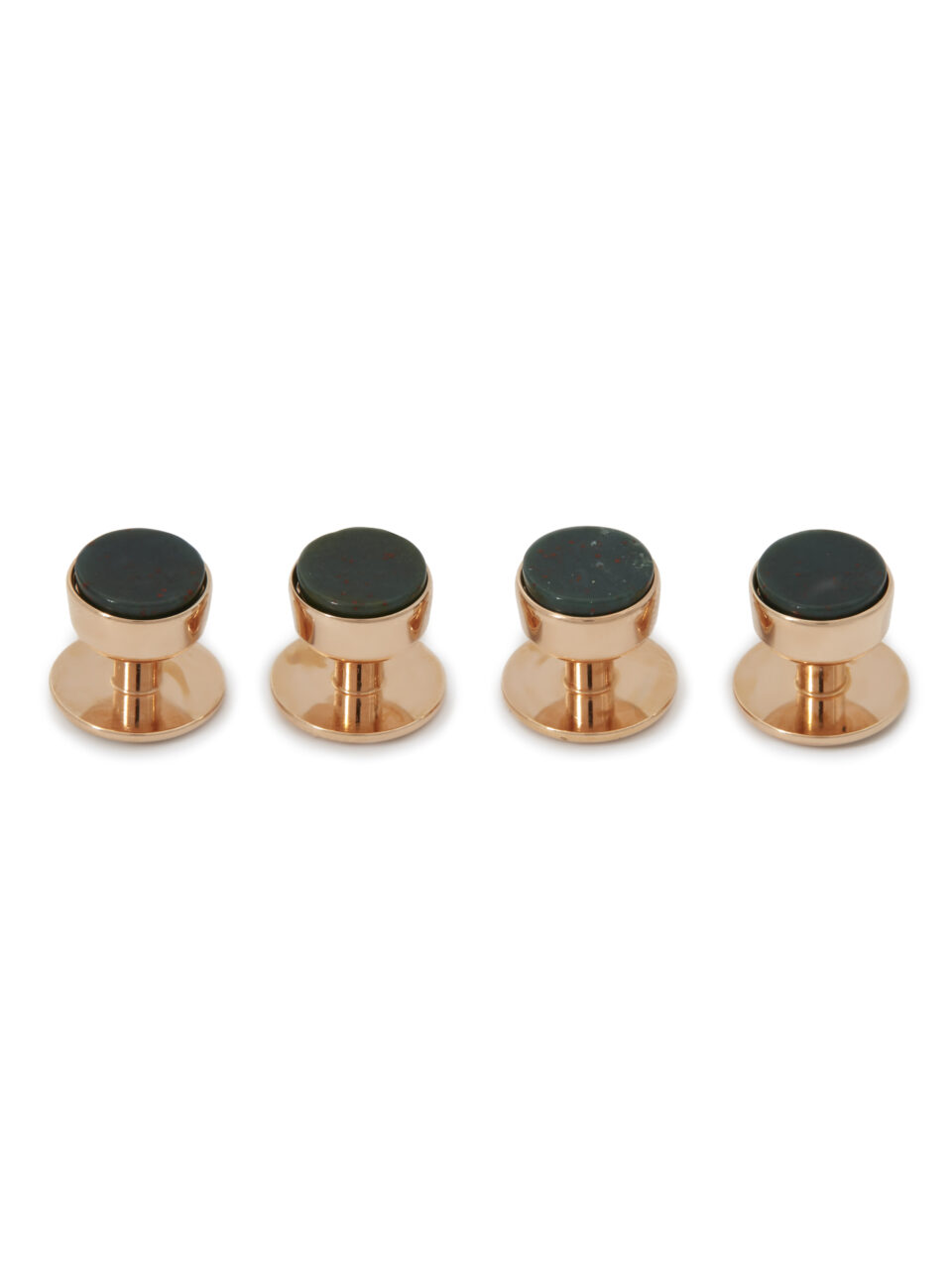 (product) Bloodstone Tuxedo Studs (Rose Gold)