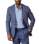 Blue Graph-Check Wool-Linen-Cotton Blend, Summer Sport Coat