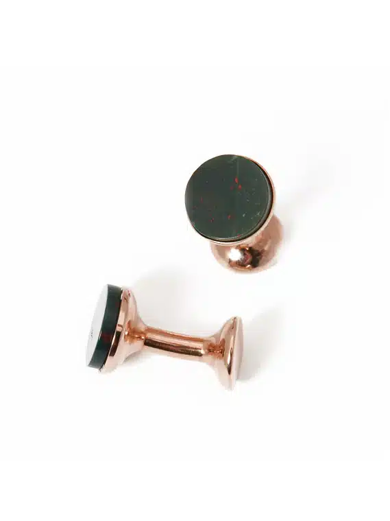 (product) Bloodstone Cufflinks (Rose Gold)