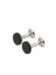 (product) Onyx Cufflinks (White Rhodium) - custom suits nyc bespoke tailor midtown, noho