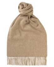 Fawn Solid Wide Cashmere Scarf