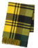 (product) Yellow Primary Black Watch Stole, Folded