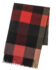 (product) Red Seven Colour Block Check Stole, Folded