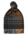 (product) Brown Primary Blackwatch Cashmere Scarf, Knotted