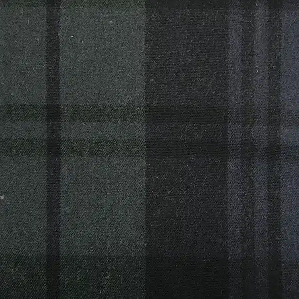 Blackwatch Plaid Waxed Cotton Fabric