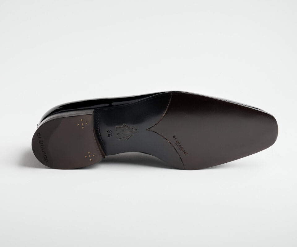 (product) Ducale Patent Nero Formal Loafer, sole view