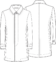 Line drawing of car coat showcasing front and back details