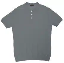 Foggy Silk Cashmere Link Stitch Polo