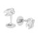 (product) Lost & Found Cufflinks, silver-tone design featuring abstract shapes with a polished finish