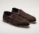 (product) Gallipoli Mogano Suede Loafer, Front view of the pair