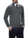 (product) Grey Merino V-Neck Sweater