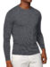 (product) Grey Merino Wool Crew Neck Sweater
