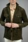(product) Hunter Green Stretch Corduroy Safari Shirt Jacket