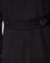 (product) Black Pure Cashmere DB Overcoat, close-up of back belt and button detail