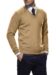 (product) Light Camel Merino V-Neck Sweater