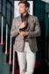 (product) Light Brown Twill Prince Of Wales Sport Coat