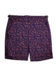 (product) Navy with Salmon Small Flowers Swim Shorts, full view