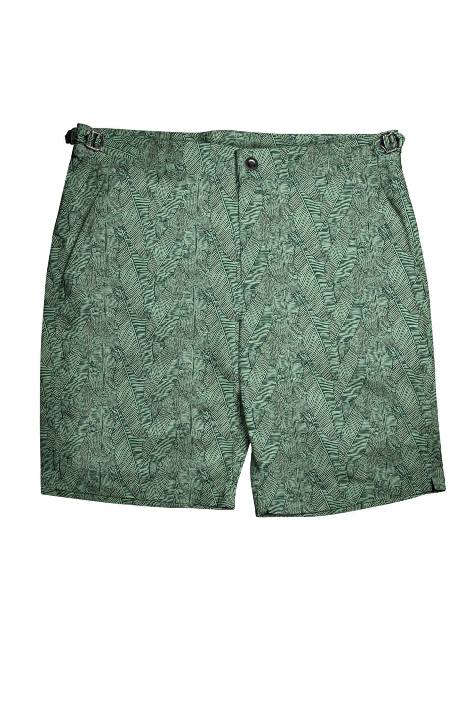 (product) Green Palm Leaves Swim Shorts, full view