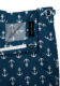 (product) Navy/White Anchors Swim Shorts, close-up with inner lining detail