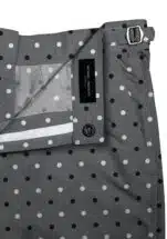 Black/White Polka Dots on Grey Swim Shorts
