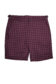(product) Burgundy Houndstooth Swim Shorts