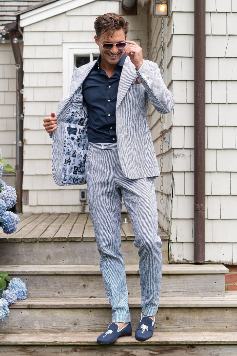 (product) Irregular Stripe Seersucker Suit