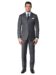 (product) Grey Glen Plaid Bespoke Suit, full front view