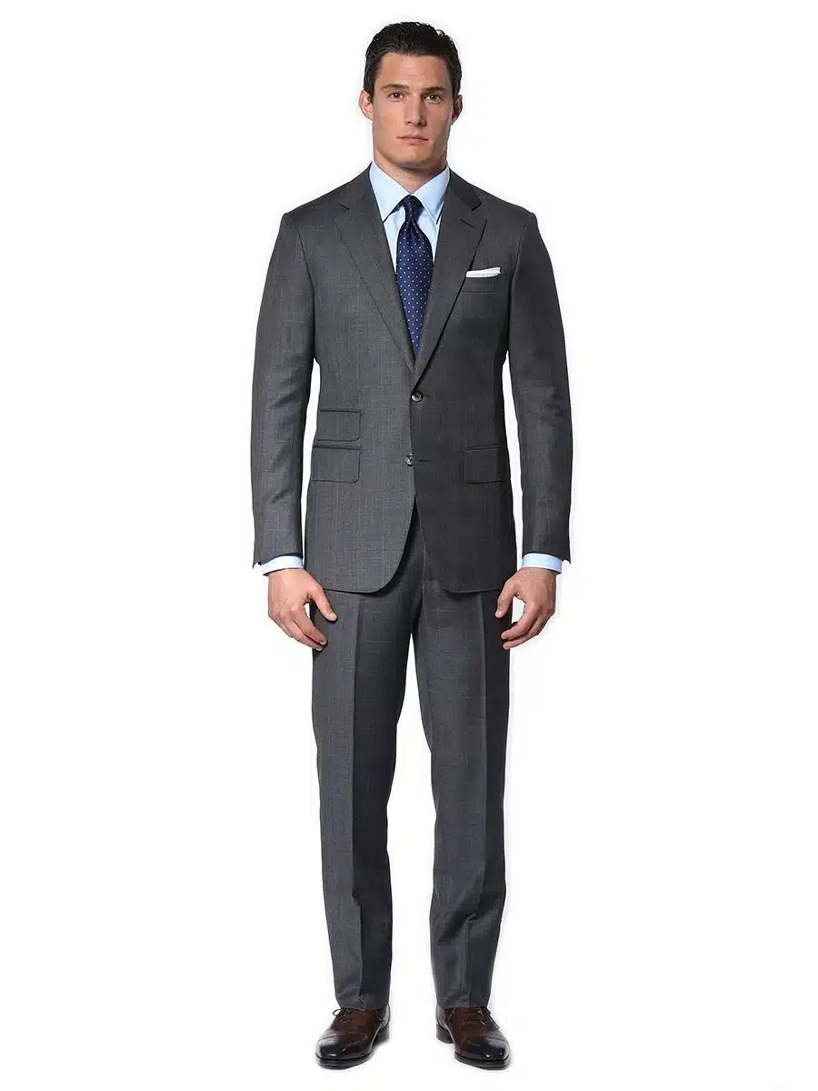 (product) Grey Glen Plaid Bespoke Suit