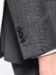 (product) Charcoal Twill Stripe Bespoke Suit, cuff detail