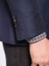 (product) Navy Plain Weave Classic Bespoke Sport Coat, cuff detail with button accents