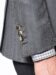 (product) Grey Herringbone Classic Bespoke Sport Coat, cuff detail