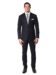 (product) Dark Navy Blue Bespoke Suit, full front view