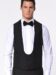 (product) Black Mohair Classic Grosgrain Bespoke Tuxedo Vest