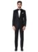 (product) Black Classic Satin Bespoke Tuxedo, full front view