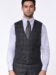 (product) Charcoal Complex Windowpane Signature 8-Button Vest