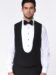 (product) Black Tonik Mohair Signature U-Front Formal Vest