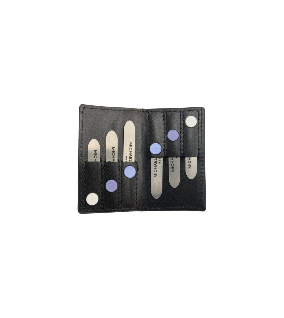 (product) Assorted 3-Pack Metal Collar Stays with Magnets