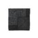 (product) Black and Grey Double Sided Floral and Glencheck Pocket Square, Folded